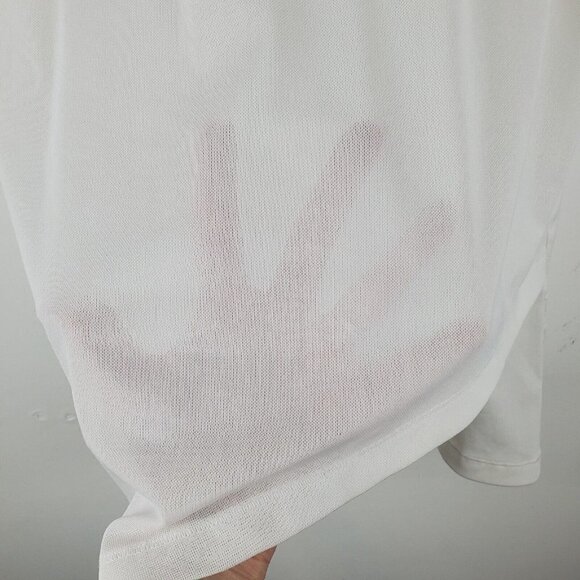 NIKE Pro‎ Intertwist Muscle Tank Top Womens Large L White Black Tulip Back Train - Picture 6 of 9